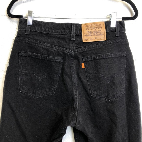 Levi’s 560 Black Jeans with Orange Tab 31x30 - Picture 7 of 10